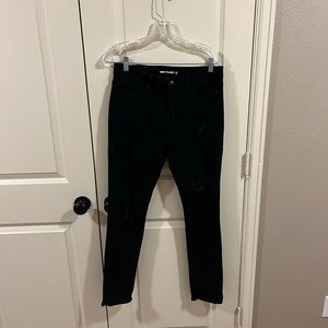 Black distressed skinny jeans size 9, Nine Planet brand